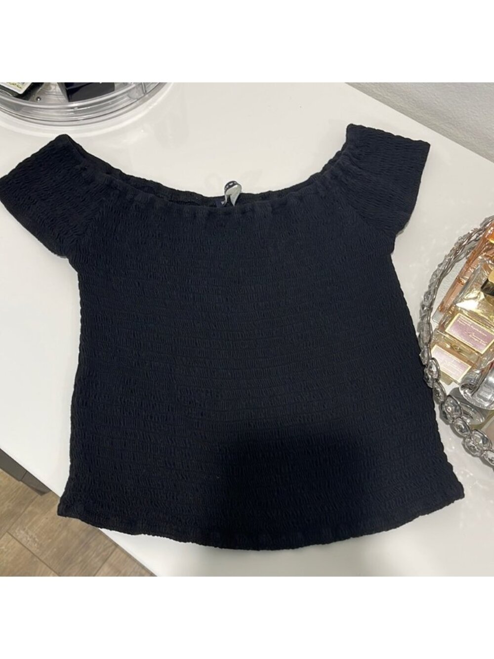 Brandy Melville smocked off the shoulder top